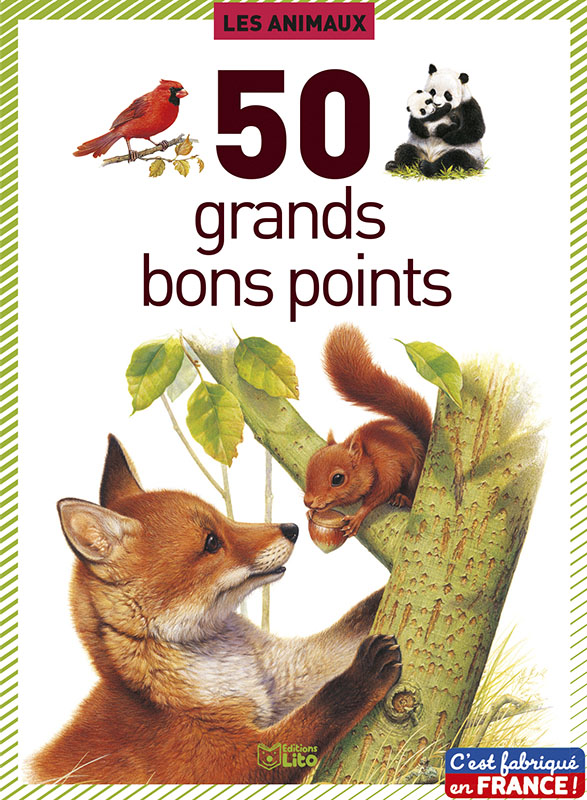 Boîte de 100 bons points LITO Les animaux sauvages : Chez