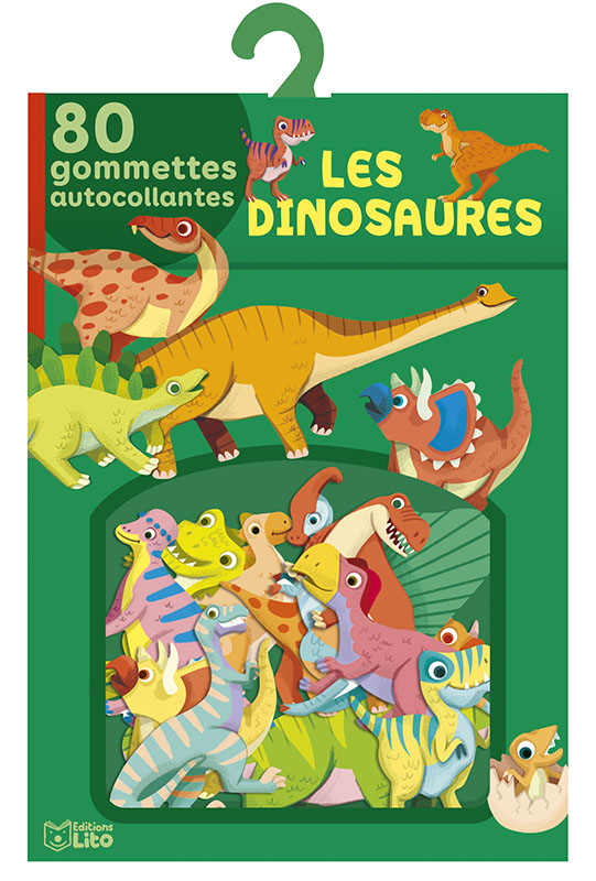 Lito - 50 gommettes bébés dinosaures - Lito Blanc - Idée liste de cadeaux