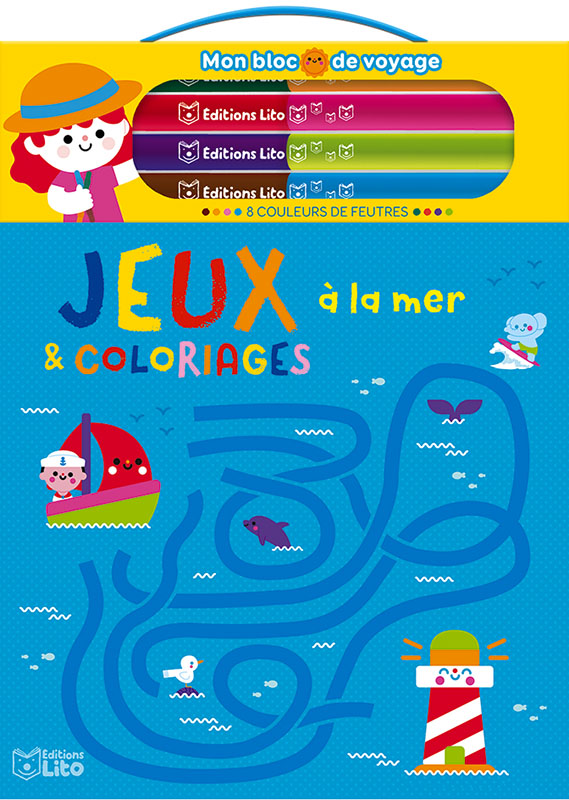 Jeux et coloriages à la mer - Editions Lito