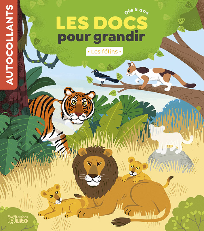 LITO DIFFUSION Boïte de 80 GomMettes adhésives colorées thème des bébés  animaux, à partir de 3 ans