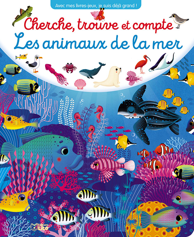 Mon livre puzzle 9 pièces “Les animaux de la mer” Editions Lito