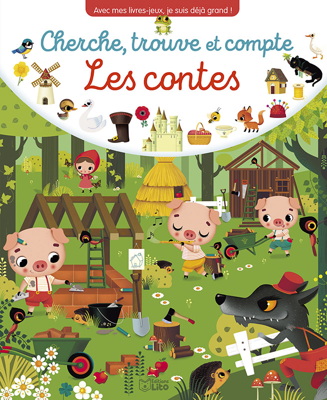 Cherche, trouve et compte Les contes Editions Lito